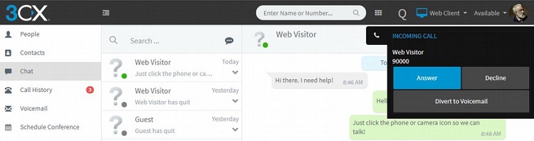 3CX Web client